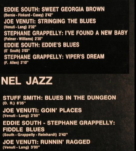 V.A.IL Violino Nel Jazz: Eddie South... Joe Venuti, Variety,Archivi d.Jazz(REL-ST 19148), I, m-/vg+, 1973 - LP - Y8165 - 6,00 Euro