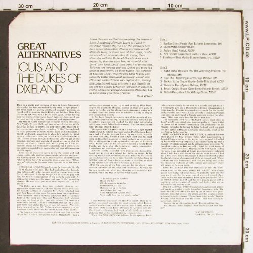 Armstrong,Louis: Great Alternatives, Chiaroscuro Rec. (CR-2003), US, CO, 1976 Typ: LP Best.-Nr.: Y8216 Preis: 7,50 Euro