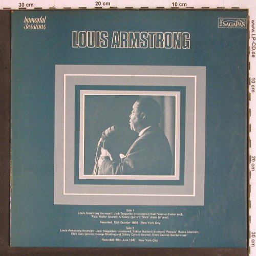 Armstrong,Louis: Immortal Sessions Vol.1, vg+/vg+, SagaPan (PAN 6901), UK, 1971 Typ: LP Best.-Nr.: Y8221 Preis: 7,50 Euro