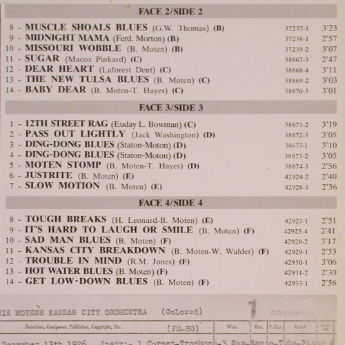Moten,Bennie: Complete Vol.1/2(1926-1928), Foc, RCA(NL89881(2)), D, 1979 - 2LP - Y8224 - 9,00 Euro