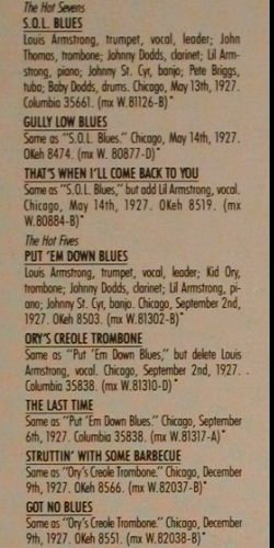 Armstrong,Louis: The Hot Fives & Hot Seven, Vol.3, CBS (CBS 465 189), D, Ri, 1989 Typ: LP Best.-Nr.: Y8236 Preis: 6,00 Euro