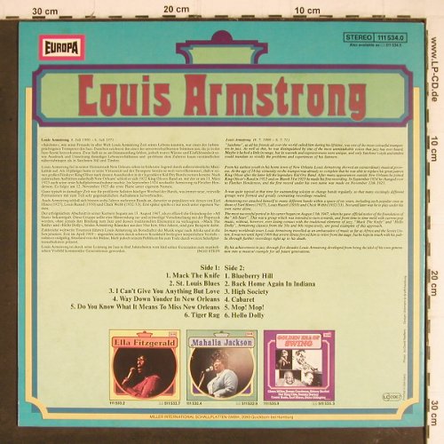 Armstrong,Louis: Same, Europa (111 534.0), D, 1977 Typ: LP Best.-Nr.: Y8242 Preis: 6,00 Euro