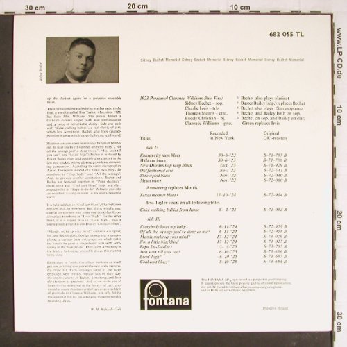 Bechet,Sidney: Memorial 23-25 Recordings,Foc, Fontana (682 055 TL), NL,Mono, 1971 Typ: LP Best.-Nr.: Y8247 Preis: 7,50 Euro