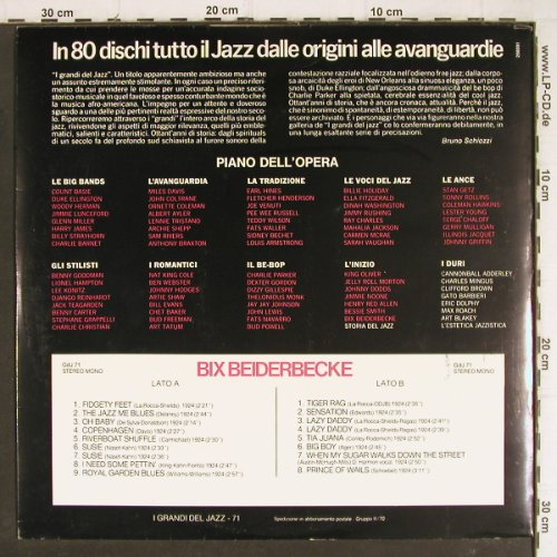 Beiderbecke,Bix: Di Brian Rust ,Foc, I Grandi del Jazz (GDJ-71), I Typ: LP Best.-Nr.: Y8248 Preis: 6,00 Euro