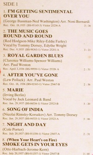Dorsey,Tommy & his Orch.: & his Clambake Seven, 1935-1939, RCA (NL 43621), I, Ri, 1981 Typ: LP Best.-Nr.: Y8254 Preis: 6,00 Euro