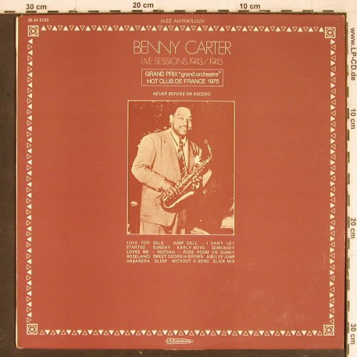 Carter,Benny: Live Sessions 1943/1945, Musidisc (30 JA 5123), F Typ: LP Best.-Nr.: Y8273 Preis: 7,50 Euro