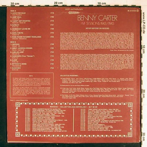 Carter,Benny: Live Sessions 1943/1945, Musidisc (30 JA 5123), F Typ: LP Best.-Nr.: Y8273 Preis: 7,50 Euro
