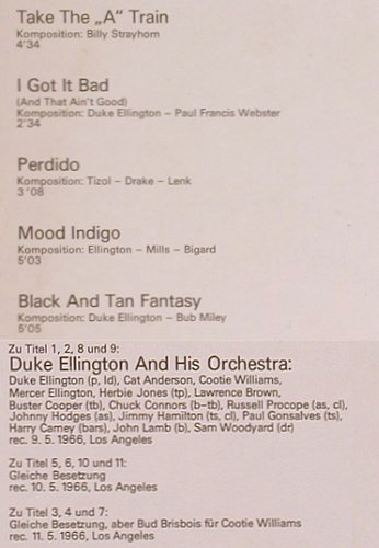 Ellington,Duke: Same, Amiga (8 55 450), DDR, 1975 Typ: LP Best.-Nr.: Y8280 Preis: 7,50 Euro