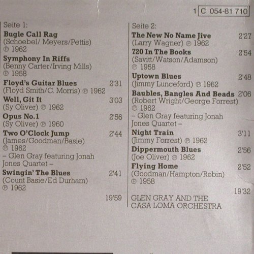 Gray,Glen & Casa Loma Orch.: Masters Of Swing, Capitol (054-81 710), D Typ: LP Best.-Nr.: Y8296 Preis: 6,00 Euro