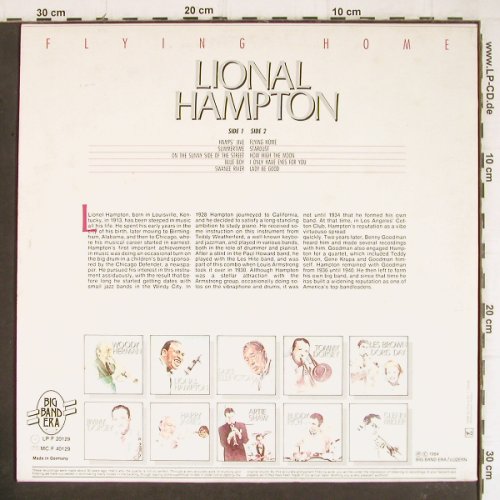 Hampton,Lionel: Flying Home, Big Band Era (F 20 129), D, 1984 Typ: LP Best.-Nr.: Y8305 Preis: 7,50 Euro