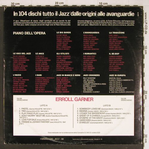Garner,Erroll: I Grandi del Jazz, (1947-49), Foc, I Grandi del Jazz (GdJ 88), I, Ri Typ: LP Best.-Nr.: Y8318 Preis: 7,50 Euro