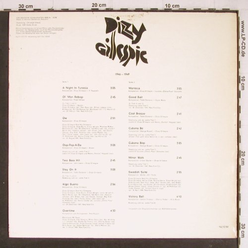 Gillespie,Dizzy: Same, m-/vg+, Amiga (8 50 449), DDR, 1975 Typ: LP Best.-Nr.: Y8319 Preis: 7,50 Euro
