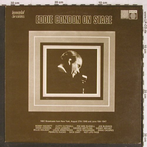 Condon,Eddie: On Stage, rec 1947/49, Saga (SAGA 6916), UK, 1973 Typ: LP Best.-Nr.: Y8350 Preis: 9,00 Euro