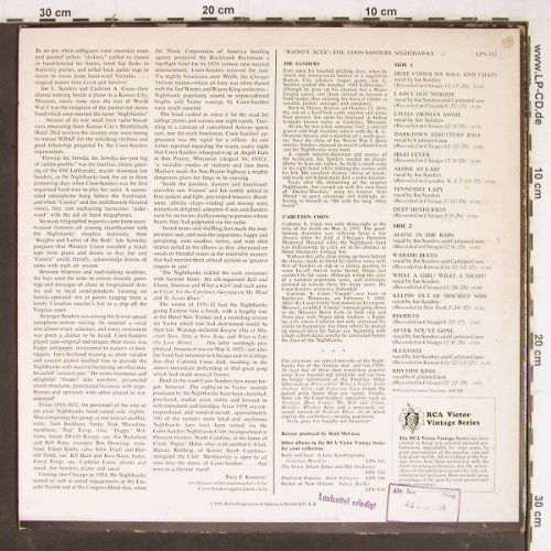 Coon,Carleton / Joe Sanders: Night Hawks, Radio's Aces, stoc, RCA Victor (LPV-511), US,vg+/vg+, 1965 Typ: LP Best.-Nr.: Y8354 Preis: 9,00 Euro