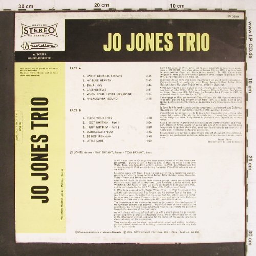 Jones Trio,Jo: Same, Musidisc (SM 3540), I, 1973 Typ: LP Best.-Nr.: Y8372 Preis: 7,50 Euro