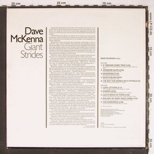 Mc Kenna,Dave: Giant Strides, m-/vg+, Concord(CJ-99), US, 1979 - LP - Y8390 - 6,00 Euro