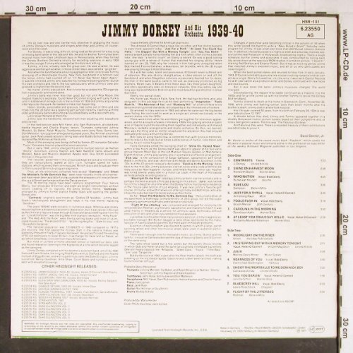 Dorsey,Jimmy & his Orch.: The Uncoll.Helen O'Connell,B.Eberly, Decca (6.23550 AG), D,1939-40, 1977 Typ: LP Best.-Nr.: Y8401 Preis: 7,50 Euro