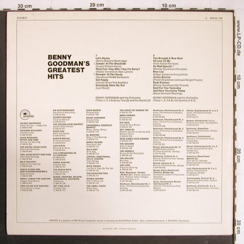 Goodman,Benny: B.G.Greatest Hits, Emidisc (C 048-50709), D,Ri, woc Typ: LP Best.-Nr.: Y8416 Preis: 6,00 Euro