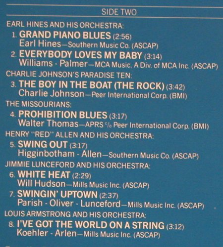 V.A.Early Black Swing 1927-34: Fletcher Henderson... Armstrong, RCA(), D, 1989 - LP - Y8439 - 7,50 Euro