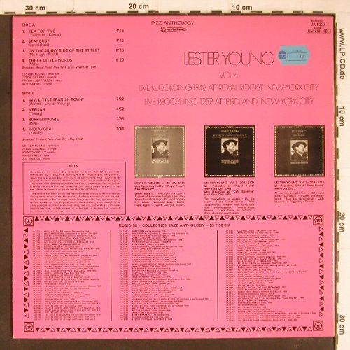 Young,Lester: Vol.4-Live Recording 1948 / 1952, Musidisc(30 JA 5227), F,  - LP - Y8458 - 7,50 Euro