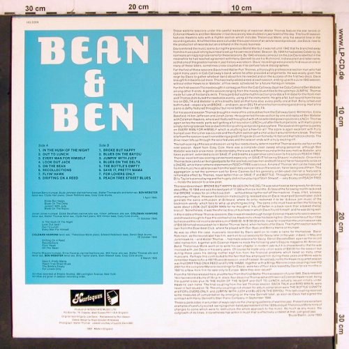 Hawkins,Coleman & Ben Webster: Bean & Ben, vg+/m-, Harlequin (HQ 2004), UK, 1983 Typ: LP Best.-Nr.: Y8468 Preis: 7,50 Euro