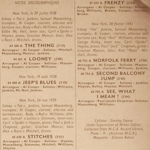 Cooper,Al  Savoy Sultans: Jumpin'at the Savoy, 1938-1940, MCA (MCA 510.083), F Typ: LP Best.-Nr.: Y8582 Preis: 9,00 Euro