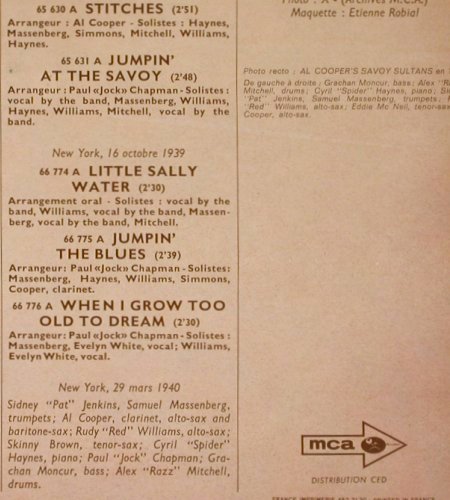 Cooper,Al  Savoy Sultans: Jumpin'at the Savoy, 1938-1940, MCA (MCA 510.083), F Typ: LP Best.-Nr.: Y8582 Preis: 9,00 Euro