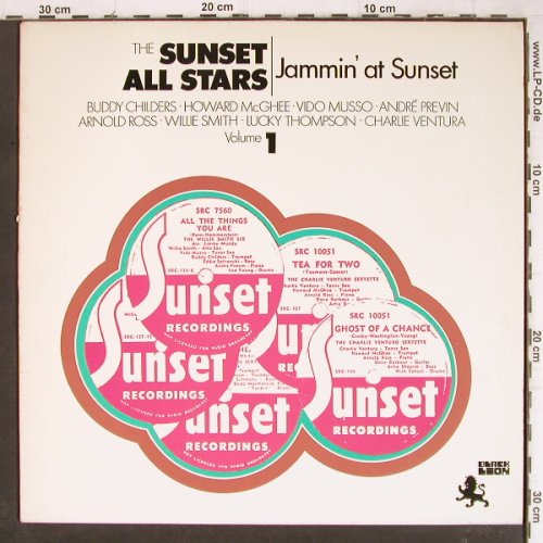 V.A.Sunset All Stars: Jammin' at Sunset,Vol.1 (1945), Black Lion(BLP 30112), NL, 1971 - LP - Y8587 - 7,50 Euro