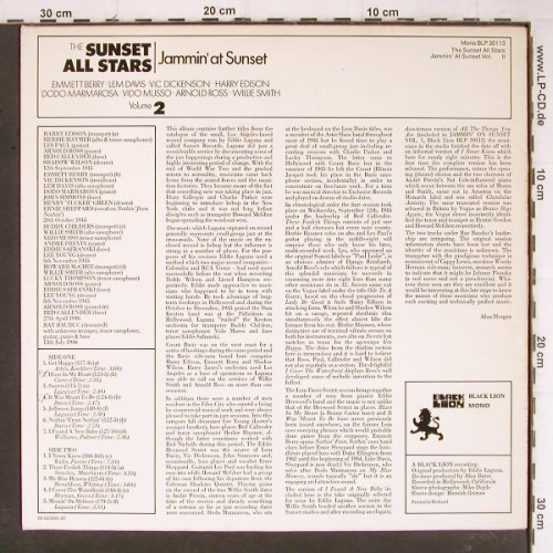 V.A.Sunset All Stars: Jammin' at Sunset,Vol.2 (1945-46), Black Lion(BLP 30113), NL, 1971 - LP - Y8588 - 7,50 Euro