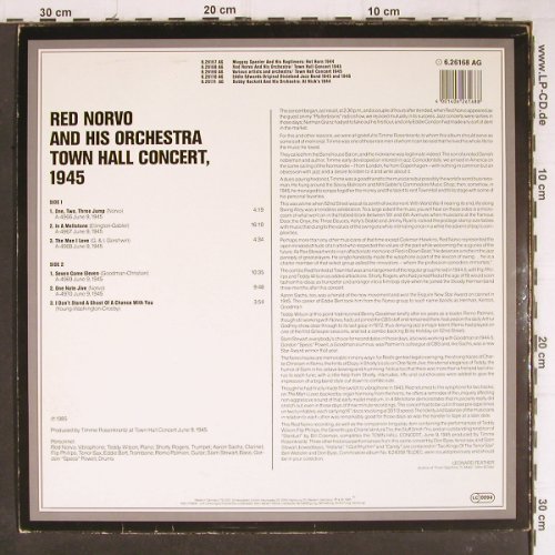 Norvo,Red  and his Orchestra: Town Hall Concert 1945, Commodore(6.26168 AG), D, 1985 - LP - Y8668 - 7,50 Euro