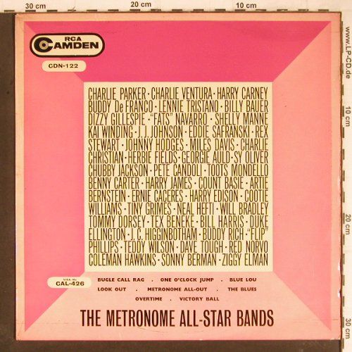 Metronome All-Star Bands: Charlie Parker... Ziggy Elman, RCA Camden(CDN-122), UK,  - LP - Y8676 - 7,50 Euro