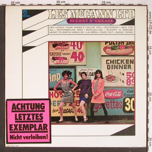 Mc Cann,Les: Bucket O' Grease, Sample-Stol, Stoc, Mercury(220 038 LMY), NL, 1967 - LP - Y8677 - 14,00 Euro