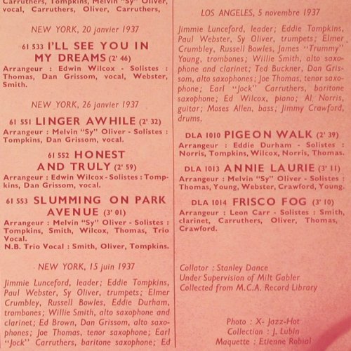 Lunceford,Jimmie: 3 -For dancers only,1936-37,m-/vg+, MCA(510.032), F,  - LP - Y8680 - 7,50 Euro