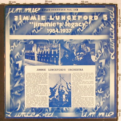 Lunceford,Jimmie: 5 - Jimmie's Legacy,1934-37, m-/vg+, MCA(510.066), F,  - LP - Y8682 - 7,50 Euro