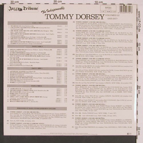 Dorsey,Tommy: The Indispensable Vol.1/2 (1935-37), RCA (NL89752(2)), D, co, Foc, 1982 Typ: 2LP Best.-Nr.: Y86 Preis: 9,00 Euro