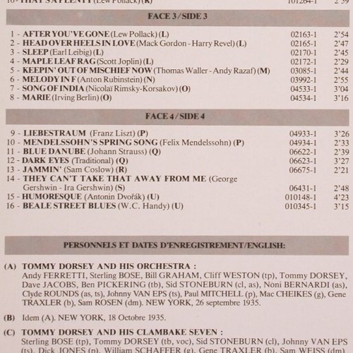 Dorsey,Tommy: The Indispensable Vol.1/2 (1935-37), RCA (NL89752(2)), D, co, Foc, 1982 Typ: 2LP Best.-Nr.: Y86 Preis: 9,00 Euro