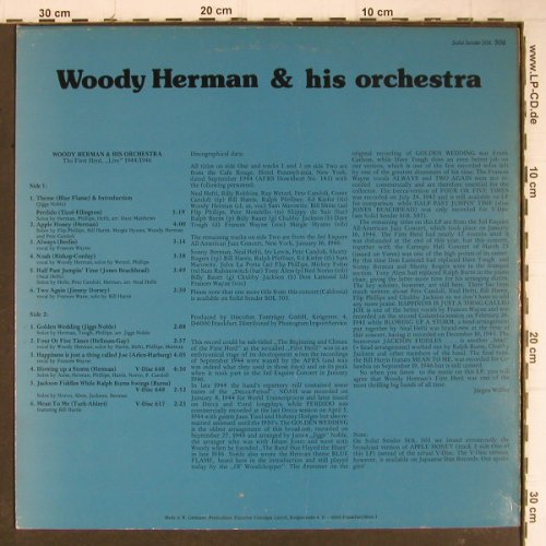 Herman,Woody & his Orchestra: The First Hers, Live 1944-1946, Solid Sender (SOL 506), D Typ: LP Best.-Nr.: Y8789 Preis: 9,00 Euro