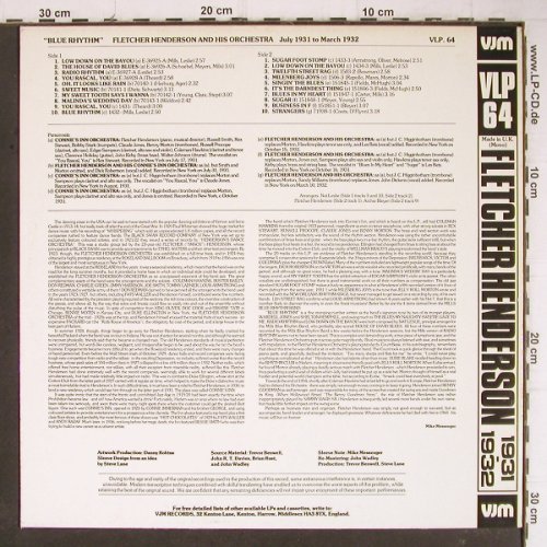Henderson,Fletcher: Blue Rhythm (1931-32), VJM (VLP 64), UK, 1989 Typ: LP Best.-Nr.: Y8793 Preis: 7,50 Euro
