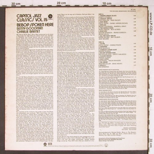 Goodman,Benny / Charlie Barnet: Bebob Spoken Here, Capitol (M-11061), US, 1972 Typ: LP Best.-Nr.: Y8854 Preis: 7,50 Euro