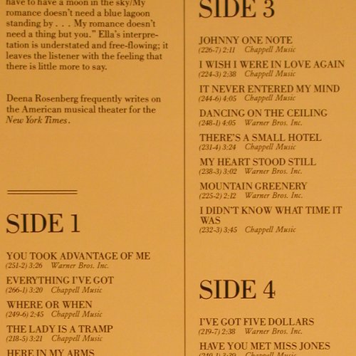 Fitzgerald,Ella: The Rodgers and Hart Songbook, Foc, Verve (2632 070), D, 1977 Typ: 2LP Best.-Nr.: Y8861 Preis: 17,50 Euro