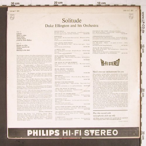 Ellington,Duke: Solitude (Ozzie Bailey) vg+/vg+, Philips (840 017 BY), NL Typ: LP Best.-Nr.: Y8866 Preis: 5,00 Euro
