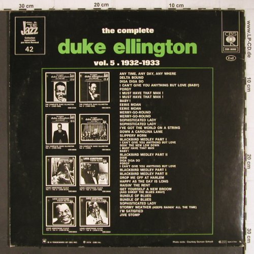 Ellington,Duke: The Complete Vol. 5, 1932-33, Foc, CBS (CBS 88082), F, 1974 Typ: 2LP Best.-Nr.: Y8867 Preis: 9,00 Euro
