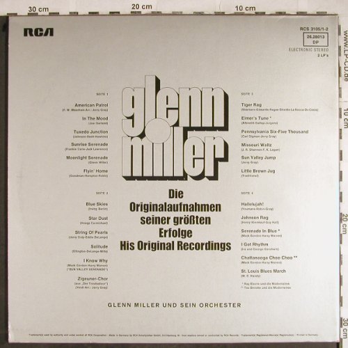 Miller,Glenn: Die Original Aufnahmen s.gr.Erfolge, RCA(26.28013 DP), D Foc, Ri,  - 2LP - Y9085 - 6,00 Euro