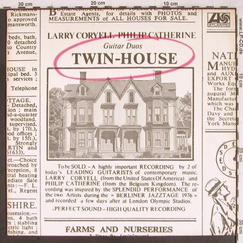 Coryell,Larry - Philip Catherine: Twin-House, Atlantic (ATL 50 342), D, 1977 Typ: LP Best.-Nr.: Y9121 Preis: 6,00 Euro