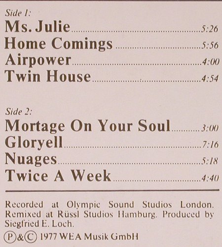 Coryell,Larry - Philip Catherine: Twin-House, Atlantic (ATL 50 342), D, 1977 Typ: LP Best.-Nr.: Y9121 Preis: 6,00 Euro