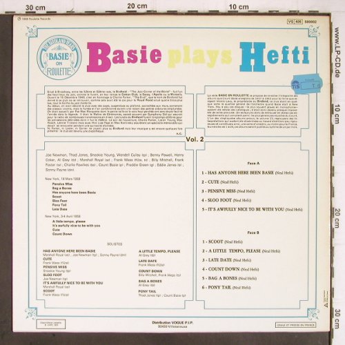 Basie,Count: Basie plays Hefti, Roulette/Vogue (500002), F, Ri Typ: LP Best.-Nr.: Y9159 Preis: 9,00 Euro