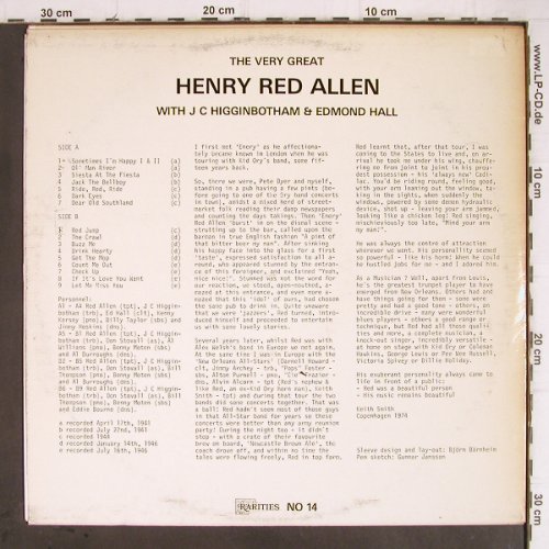 Allen,Henry "Red": The Very Great, vg+/vg+, Rarities (14), UK, 1974 Typ: LP Best.-Nr.: Y9190 Preis: 5,00 Euro