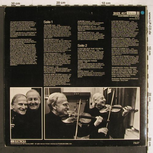 Menuhin/Grapelli & Alan Clare-Trio: Jalousie, HörZu/Electrola(SHZE 407), D, 1973 - LP - Y9326 - 7,50 Euro