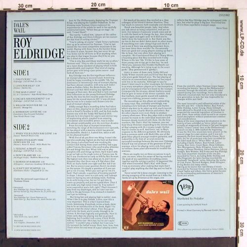 Eldridge,Roy: Dale's Wail, Verve (2332 092), D, Ri, 1954 Typ: LP Best.-Nr.: Y9344 Preis: 9,00 Euro