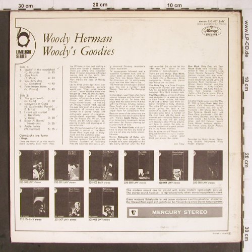 Herman,Woody: Woody's Goodies, m-/vg+, Mercury Sample-Stol (220 007 LMY), NL Typ: LP Best.-Nr.: Y9346 Preis: 9,00 Euro